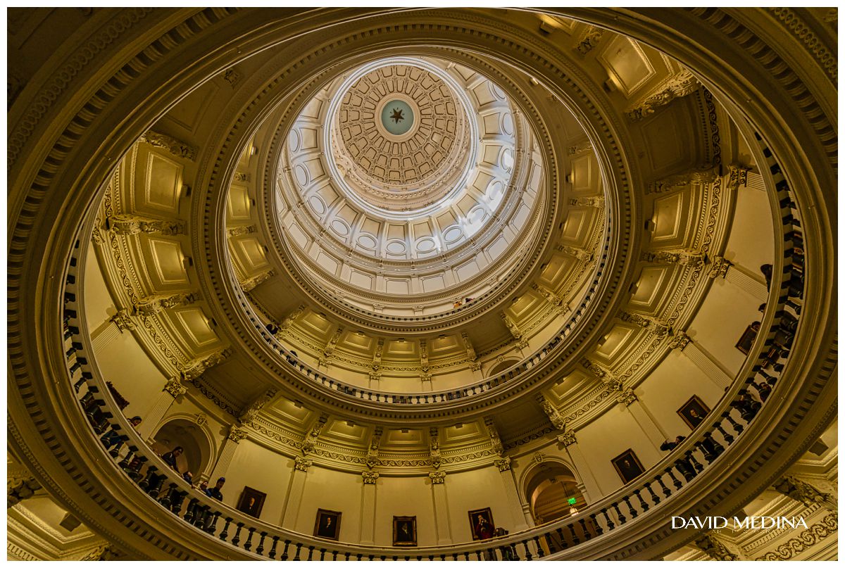 Inside the dome of texas state capitol building